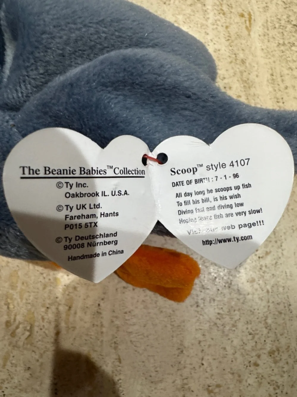 Ty Plush Bird Trio - Gray & Orange, Tan & Brown, White & Red